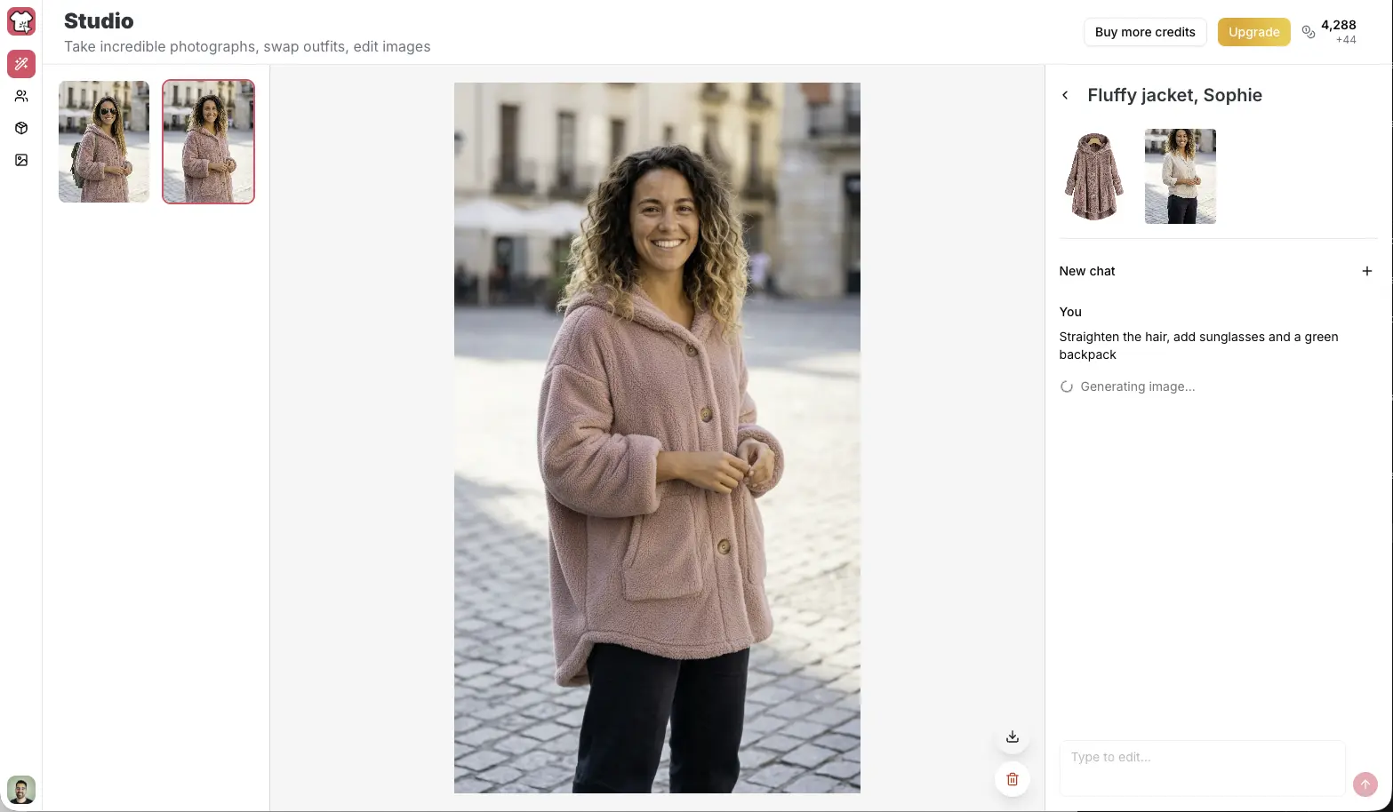 Screenshot featuring Dress It text to edit feature